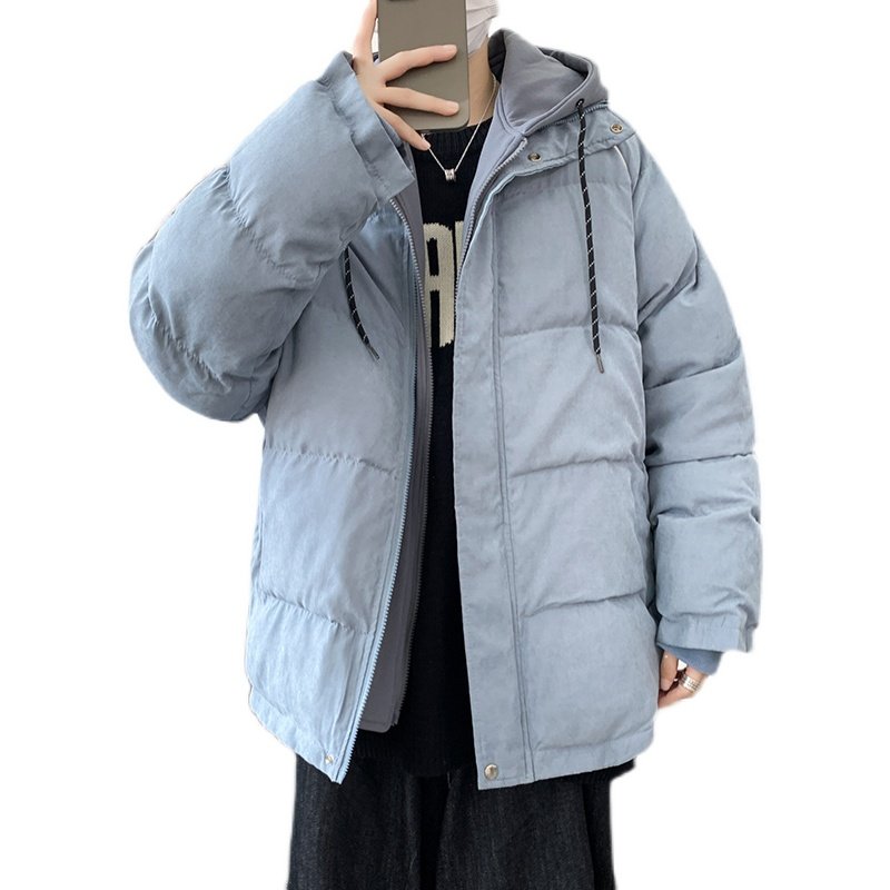 假两件韩版潮流情侣衣外套男潮牌ins冬季加厚新款冬装W969-P75,男装棉衣,星座1109-2