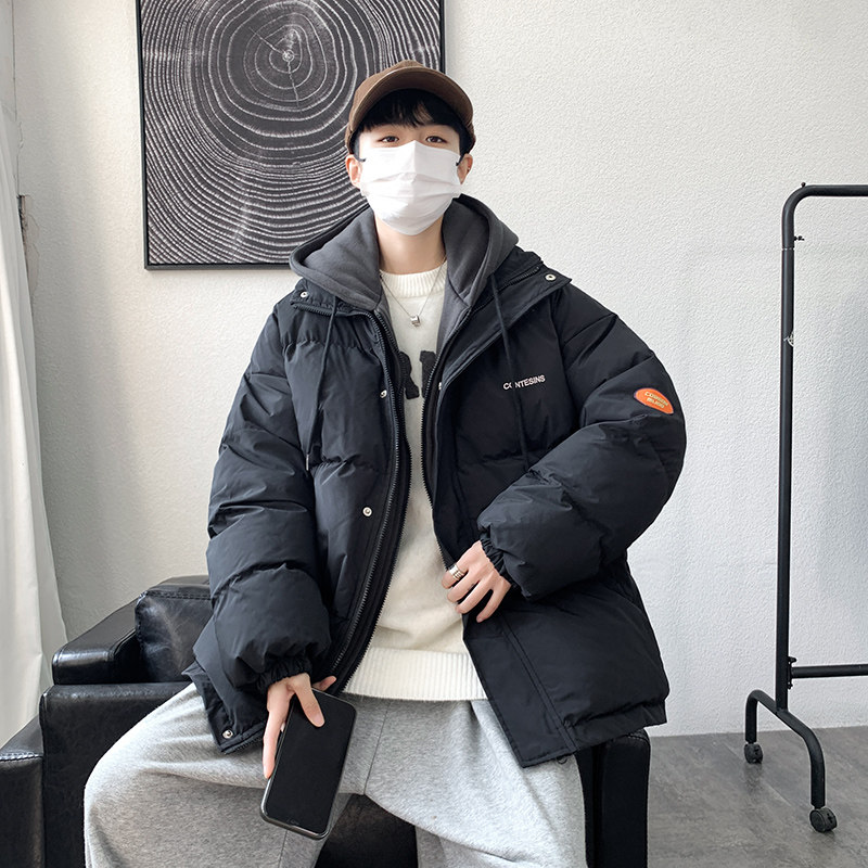 冬季新潮保暖加厚假两件连帽男休闲宽松衣WT08-P75,男装棉衣,星座1109-2