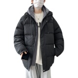 衣外套男潮牌ins冬季加厚假两件韩版潮流情侣新款冬装W969-P75，男装棉衣，星座1109-2