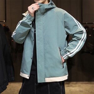 夹克男韩版宽松2021年秋季新款大码外套港风休闲上衣7060-P55图片