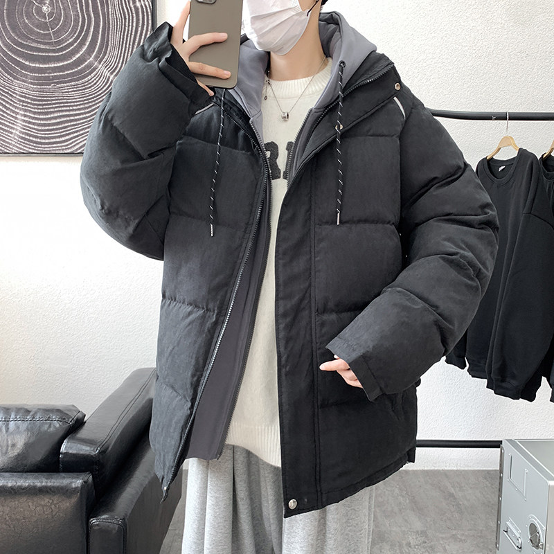衣外套男潮牌ins冬季加厚假两件韩版潮流情侣新款冬装W969-P75,男装棉衣,星座1109-2