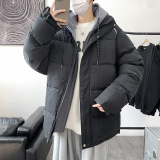 衣外套男潮牌ins冬季加厚假两件韩版潮流情侣新款冬装W969-P75，男装棉衣，星座1109-2