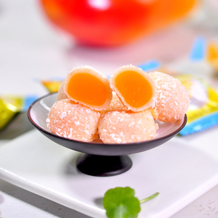 手打芒芒椰芒果椰子剥皮软糖浓缩果汁QQ水果橡皮糖糖果500克