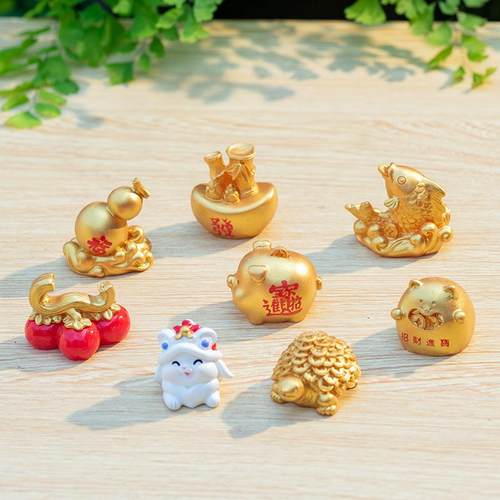 年年有余红色鲤鱼福字摆件