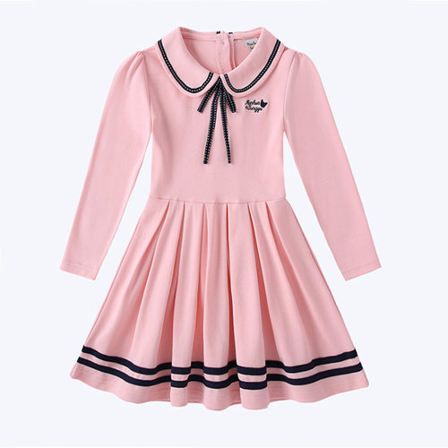 女童连衣裙纯棉学院风春秋裙子