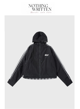 【现货】Nothing Written Narchi冲锋衣宽松复古两面格子夹克外套