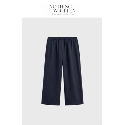 【现货】Nothing Written Narchi女装休闲版型亚麻阔腿裤春季新品