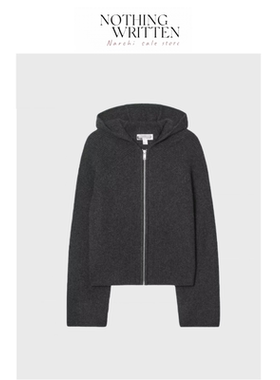 【现货】Nothing Written Narchi针织毛衣连帽衫外套深灰色女装