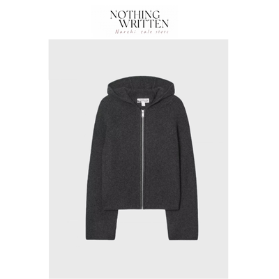 【现货】Nothing Written Narchi针织毛衣连帽衫外套深灰色女装