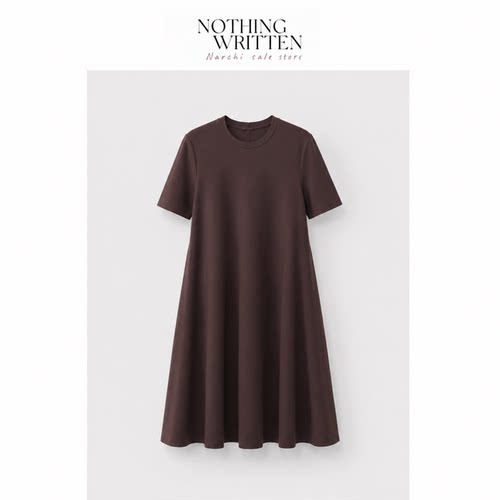 【现货】Nothing Written Narchi极简针织空气层圆领连衣裙长裙女