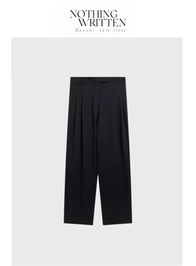 【现货】Nothing Written Narchi西裤宽松垂感阔腿休闲高腰西装裤