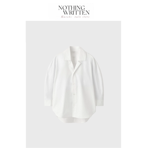 【现货】Nothing Written Narchi女装休闲版型雕塑感棉质衬衫春季