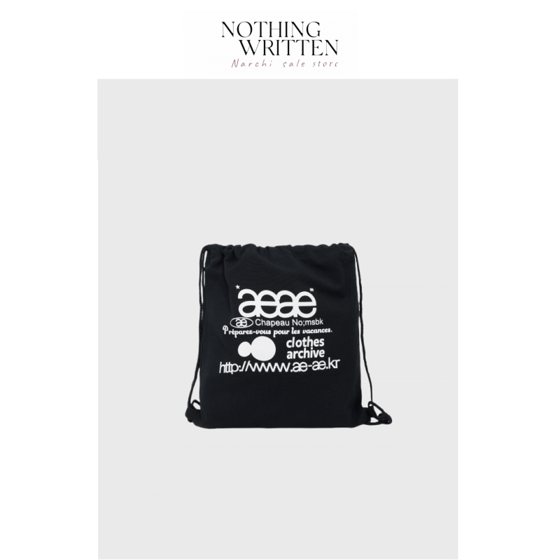 【现货】Nothing Written Narchi韩国小众潮牌抽绳双肩包学院背包