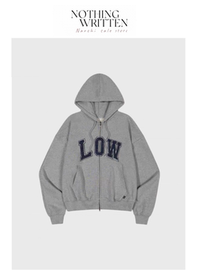 【现货】Nothing Written Narchi韩国小众字母宽松连帽卫衣外套