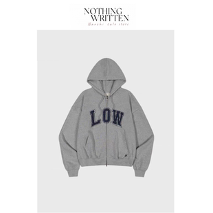 【现货】Nothing Written Narchi韩国小众字母宽松连帽卫衣外套