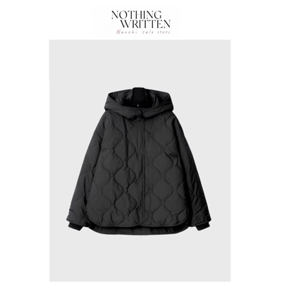 【现货】Nothing Written Narchi休闲版型绗缝棉服连帽夹克厚外套