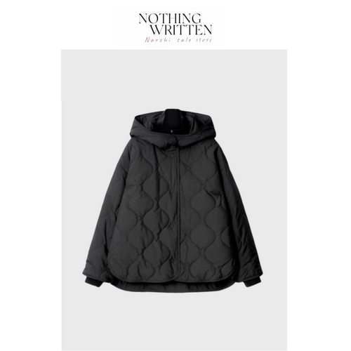 【现货】Nothing Written Narchi休闲版型绗缝棉服连帽夹克厚外套