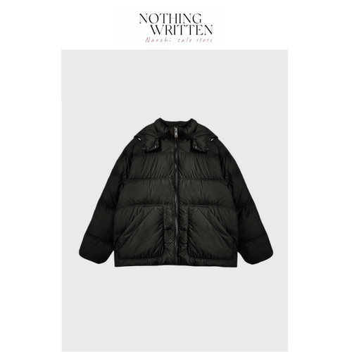 【现货】Nothing Written Narchi韩国连帽收腰抽绳加厚羽绒服外套