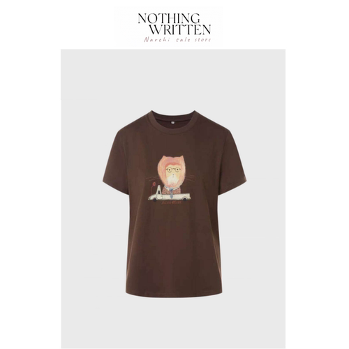 【现货】Nothing Written Narchi夏新款圆领印花短袖时尚T恤上衣