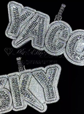 Mr.Bling定制大号混镶字母吊坠