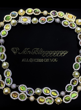 Mr.Bling嘻哈情侣欧泊珍珠项链
