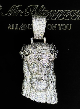 Mr.Bling满钻四叶草元素头像吊坠