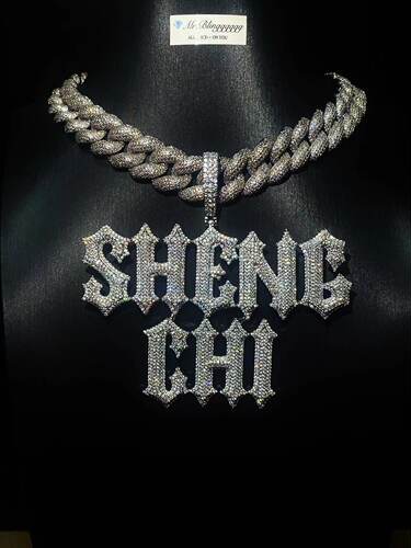 Mr.Blingggggg实心字母拼接吊坠