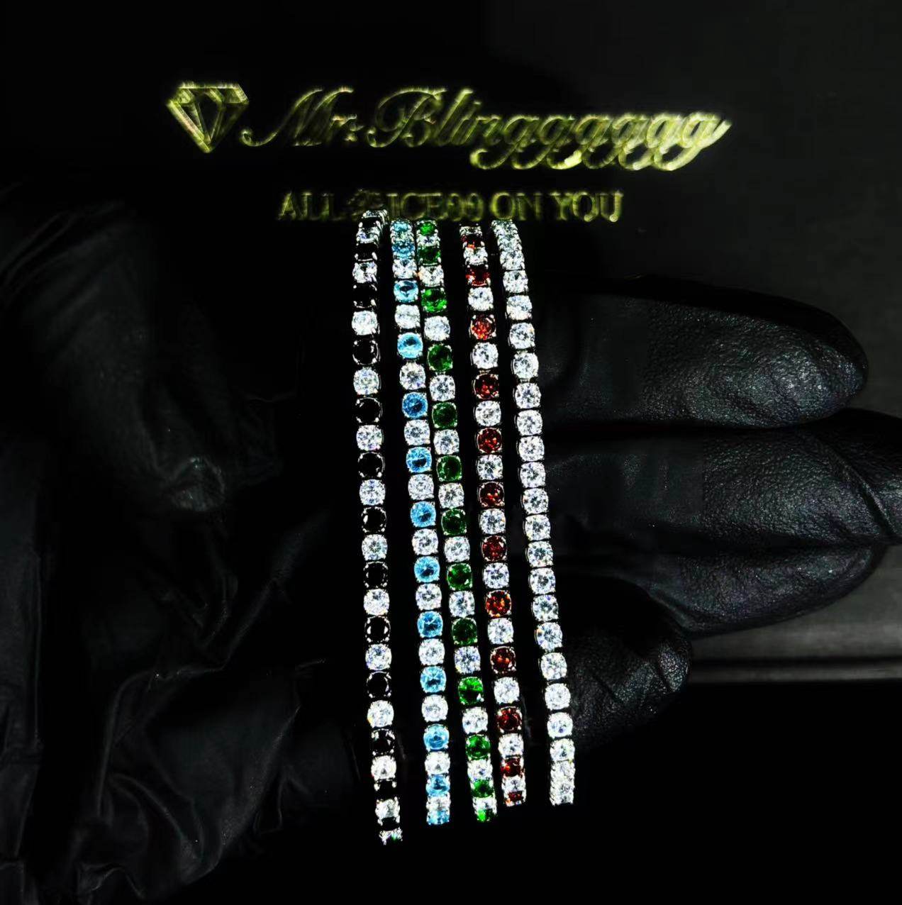 Mr.Bling可调节不掉色网球手链图片