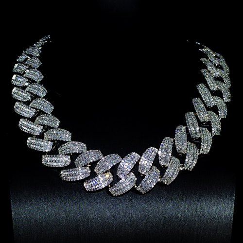 Mr.Bling3cm超粗梯方钻古巴链