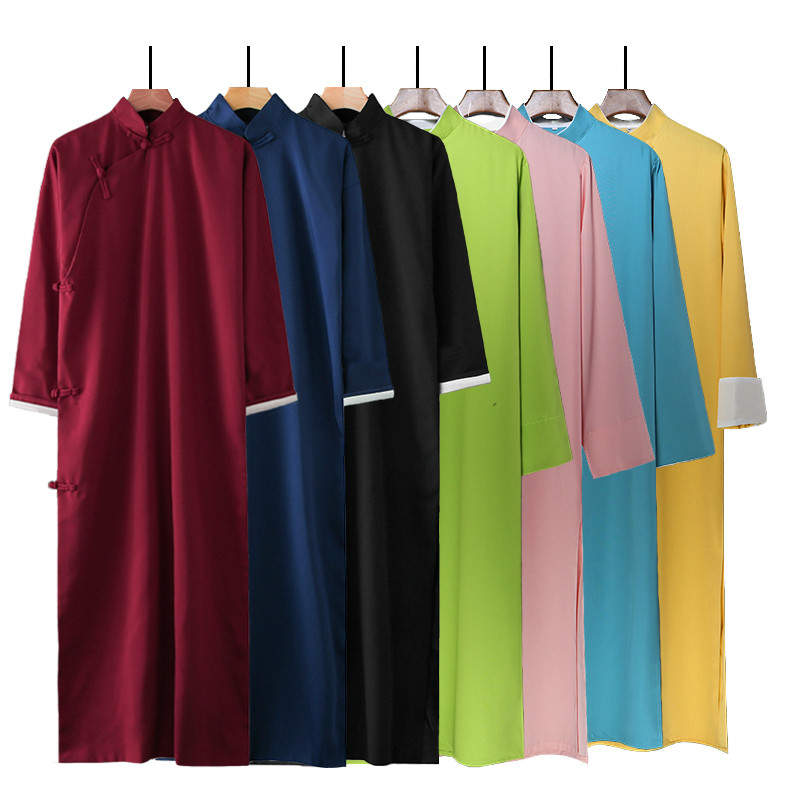REPUBLIC OF CHINA STYLE CAFTAN MENS AND WOMENS CHINESE ROBES HORSE GOWNS PLUS-SIZE GROOMSMENS DRESSES ZHANG YUNLEIS CROSS TALK GOWNS PERFORMANCE COSTUMES