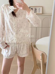 PetiteFleur 甜睡系列 奶油格桑花温柔甜美家居服套装