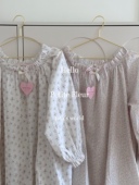 碎花复古长袖 Petite 睡裙 新品 法式 Fleur原创设计 秋季