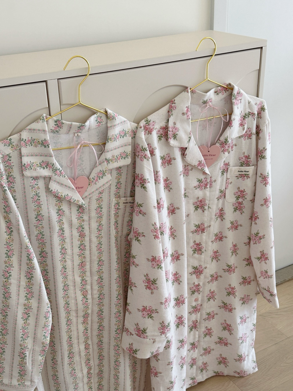 PetiteFleur磨毛花花睡裙家居服