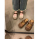韩版 新款 森系复古真皮休闲懒人软底平底凉拖 女2024秋季 包头半拖鞋
