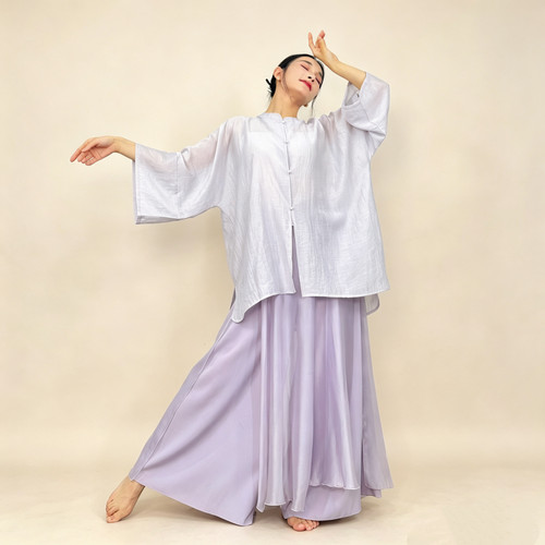 粉墨千秋 新中式舞蹈服日常两用【松烟】上衣纱裤