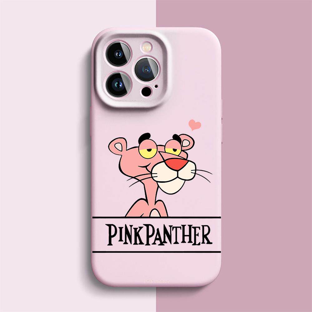 粉色顽皮豹豹适用苹果17ProMax手机壳iPhone16plus趣味小米15Pro防摔OPPORENO14保护套VIV
