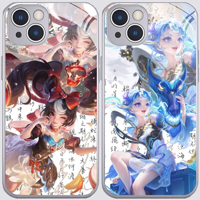 安琪拉颠倒童话魔镜金属漆玻璃手机壳适用于华为荣耀苹果17小米15OPPOreno14红米k90一加TURBO6王者vivoy500i