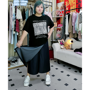 显瘦大码 中长款 通勤裙 女夏季 休闲高腰牛仔半身裙裤