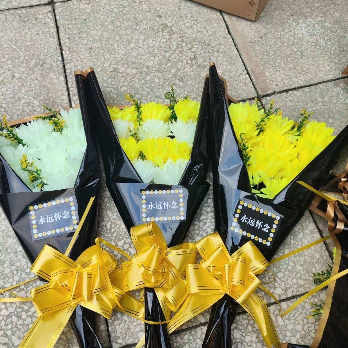 100清明节仿真花塑料花扫墓用的花上坟假花祭祀花菊花祭奠拜山花