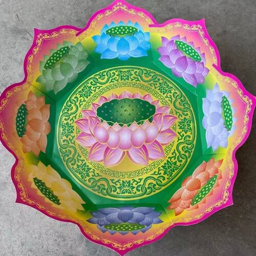 九转莲花盆 半成品发货 纸货全套厂家直销