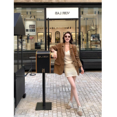 奢级反绒麂皮绒复古西装 埃塞俄比亚进口面料 外套 RL老钱美学