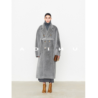 BTRS M丨M家秘鲁进口苏力羊驼毛大衣长款101801阿尔巴卡羊绒外套