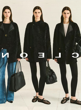 BTRS M丨奢暖双面穿-西班牙进口Laco-拉贡皮毛一体斜门襟皮草外套