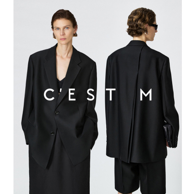 BTRS M丨重磅53MM丝毛ROW静奢风后叠叉休闲桑蚕丝羊毛小西装外套