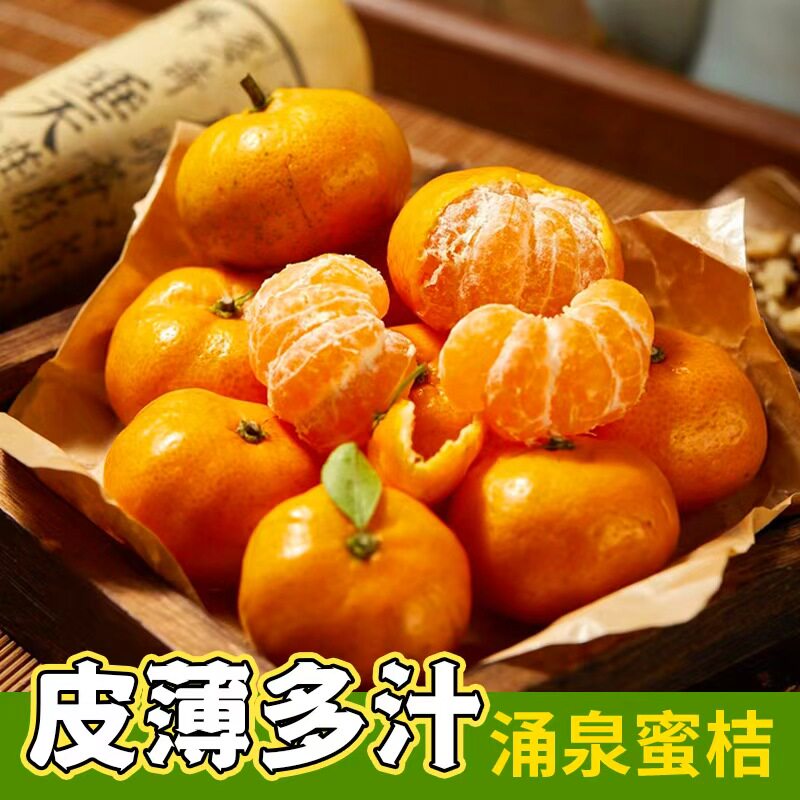 高品质浙江临海涌泉蜜桔正宗台州无核蜜橘5橘子10斤新鲜孕妇水果