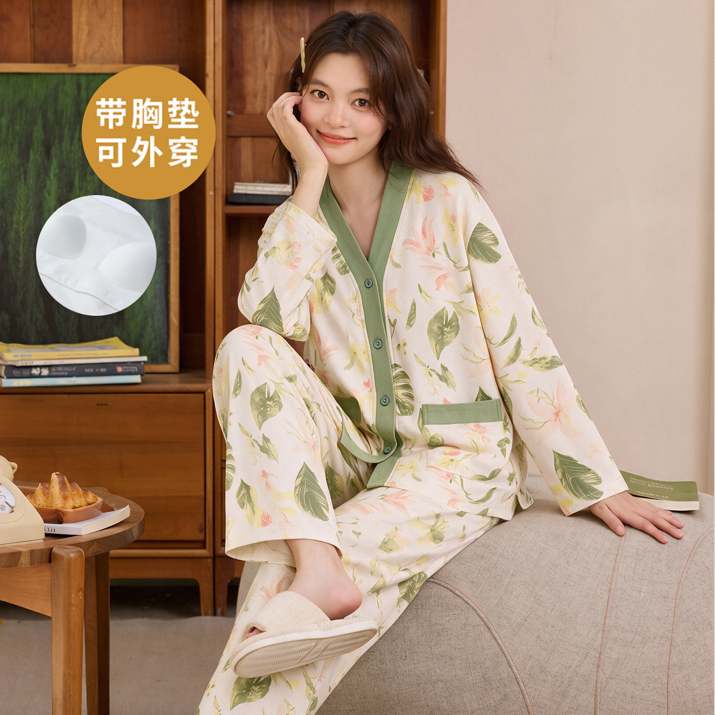 春秋夏冬季女士纯棉长袖和服开衫