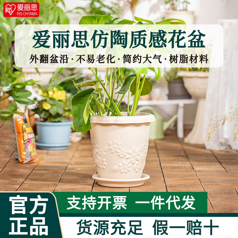 爱丽丝加仑塑料爱丽思花盆大兰花绿萝加厚深盆树脂长钵不带托盘