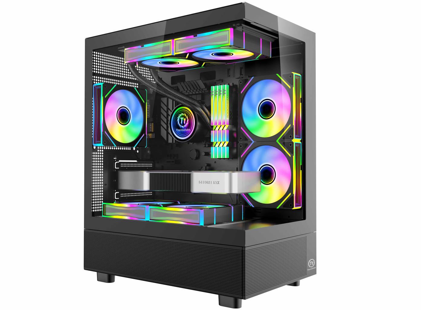 Thermaltake途腾TT电脑机箱风景玻璃侧透海景房顶置240水冷M-ATX