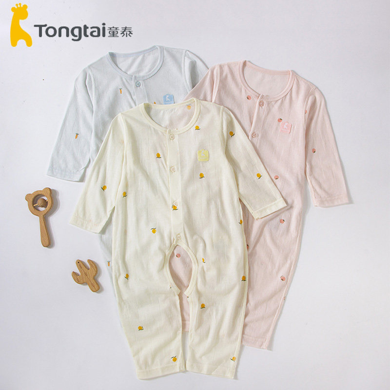 童泰莫代尔轻薄舒适爬服哈衣