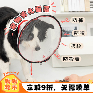 狗狗防毒头套封闭式 防乱吃误舔食宠物猫狗专用嘴套雾化吸氧面罩箱